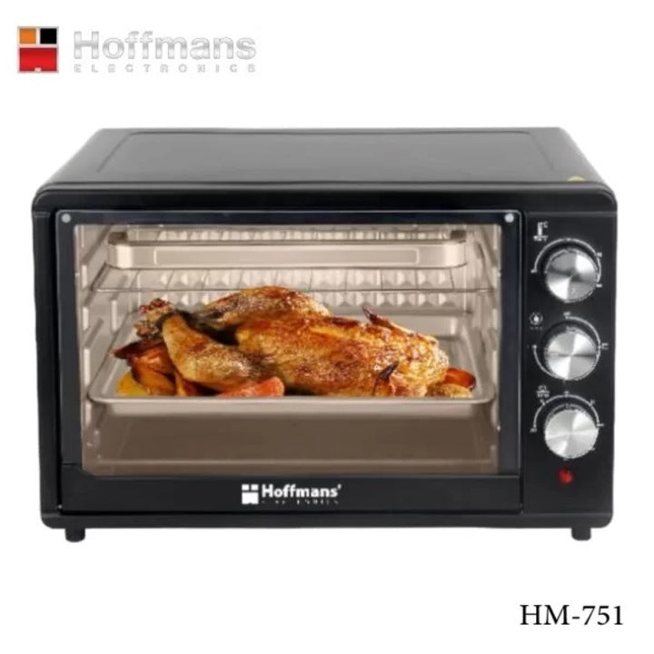 Cuptor Electric Hoffmans HM-751. 55L, 2000W - Temporizator, Functie Oprire, Termostat + Accesorii