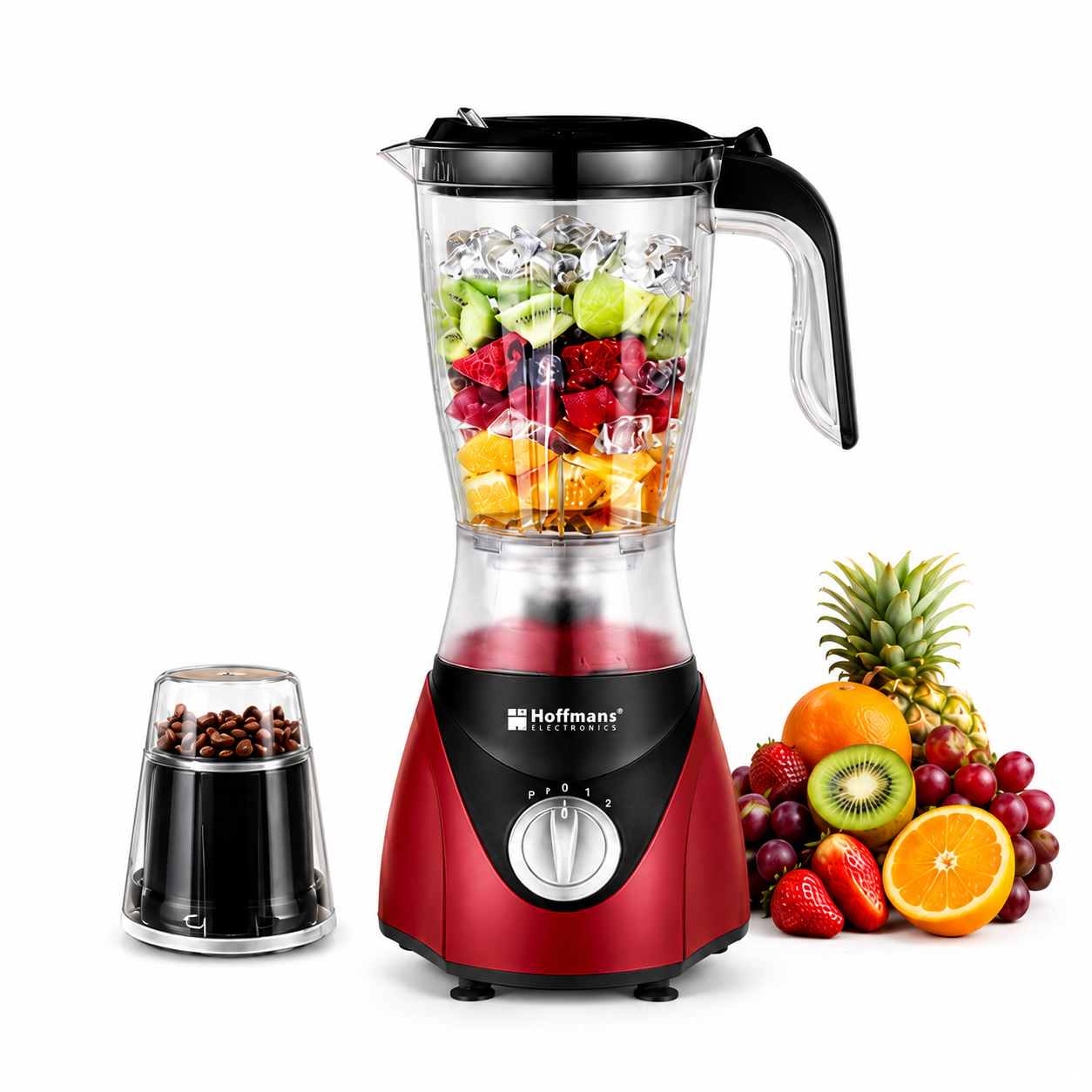 Blender 2 în 1 Hoffmans HM-2101 – 1.5L + Râșniță, 600W