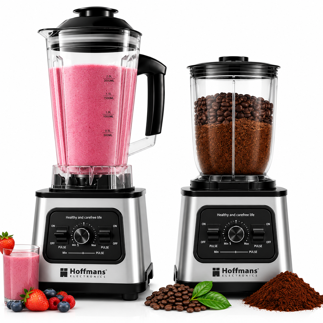 Blender Hoffmans HM-2108 – 2 în 1, 2.5L, 1800W