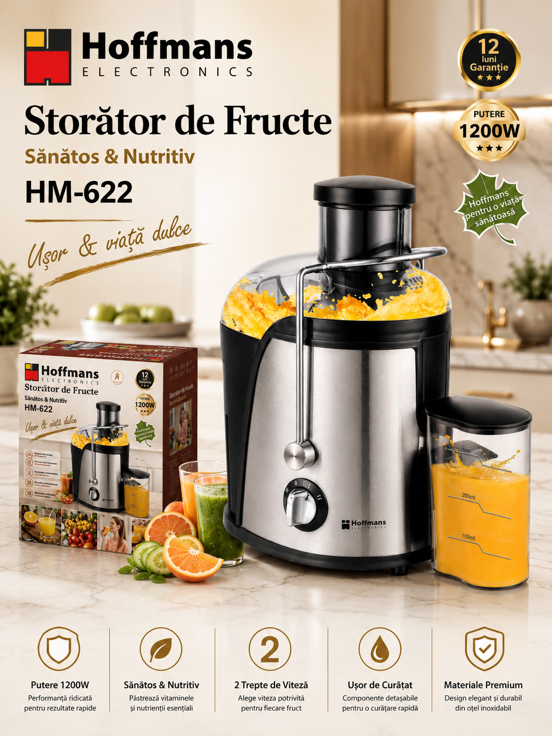 Storcator de fructe Hoffmans HM-622
