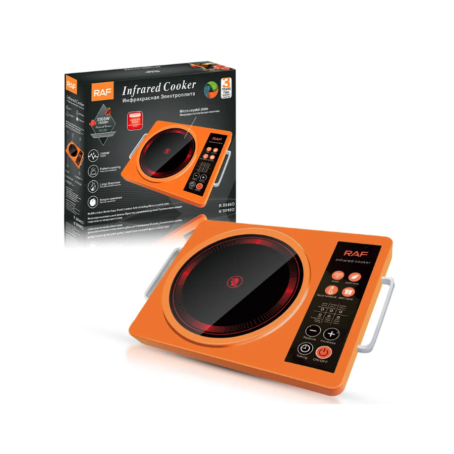 Plita Electrica RAF 8046 cu Control Tactil, Plita de Gatit cu Incalzire Radianta Infraroșu, 3500W