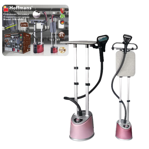 Aparat de Călcat Vertical cu Aburi HOFFMANS HM-9080, 2000W, Rezervor Mare, Roșu