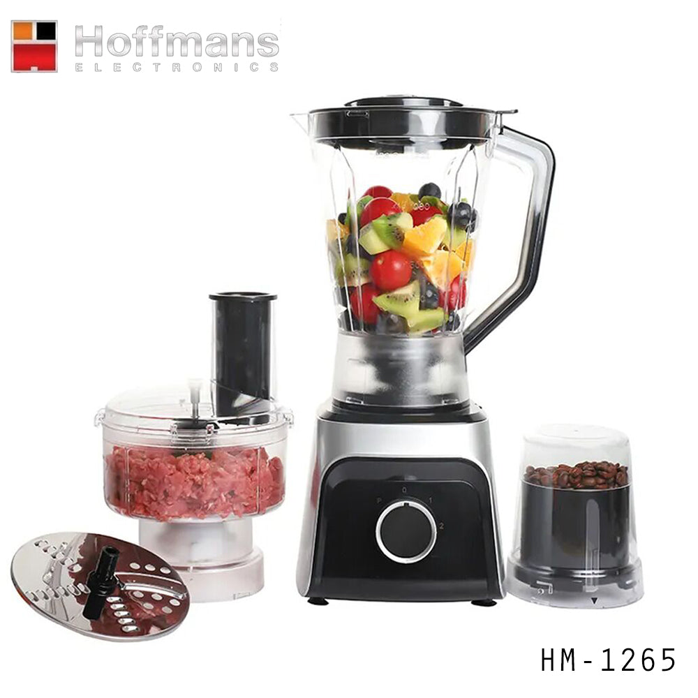 Blender Multifuncțional 5-în-1 HOFFMANS HM-1265, 1200W, Motor Cupru, 1.8L